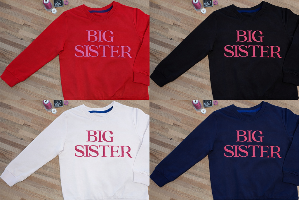 Toddler Big Sister crew neck - Customizable text