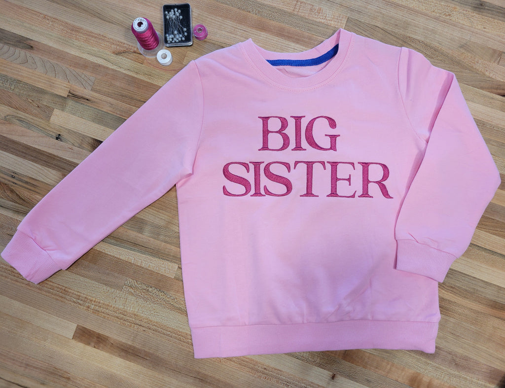 Toddler Big Sister crew neck - Customizable text